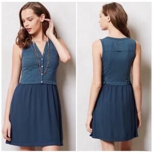 Anthropologie Saturday Sunday Blue Highway Day Sleeveless Tank Dress Medium